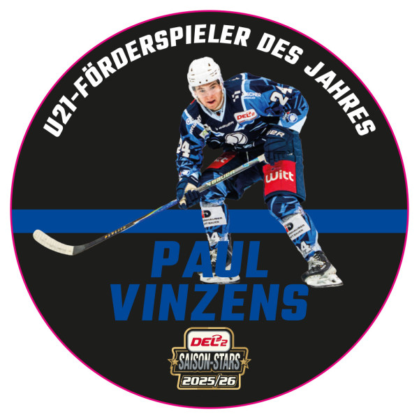 DEL2 Puck U21 Förderspieler des Jahres Paul Vinzens